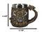 Norse Viking God Thor Mjolnir Hammer With Longship Dragon Boat Coffee Mug Cup