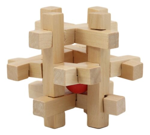 Ebros Frank Lloyd Wright Mini Square Interlocking Textile Blocks 3D Wooden Puzzle 3"H - Ebros Gift