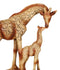 Wildlife Safari Giraffe Family In Savanna Scene Statue 12"L Faux Wood Resin