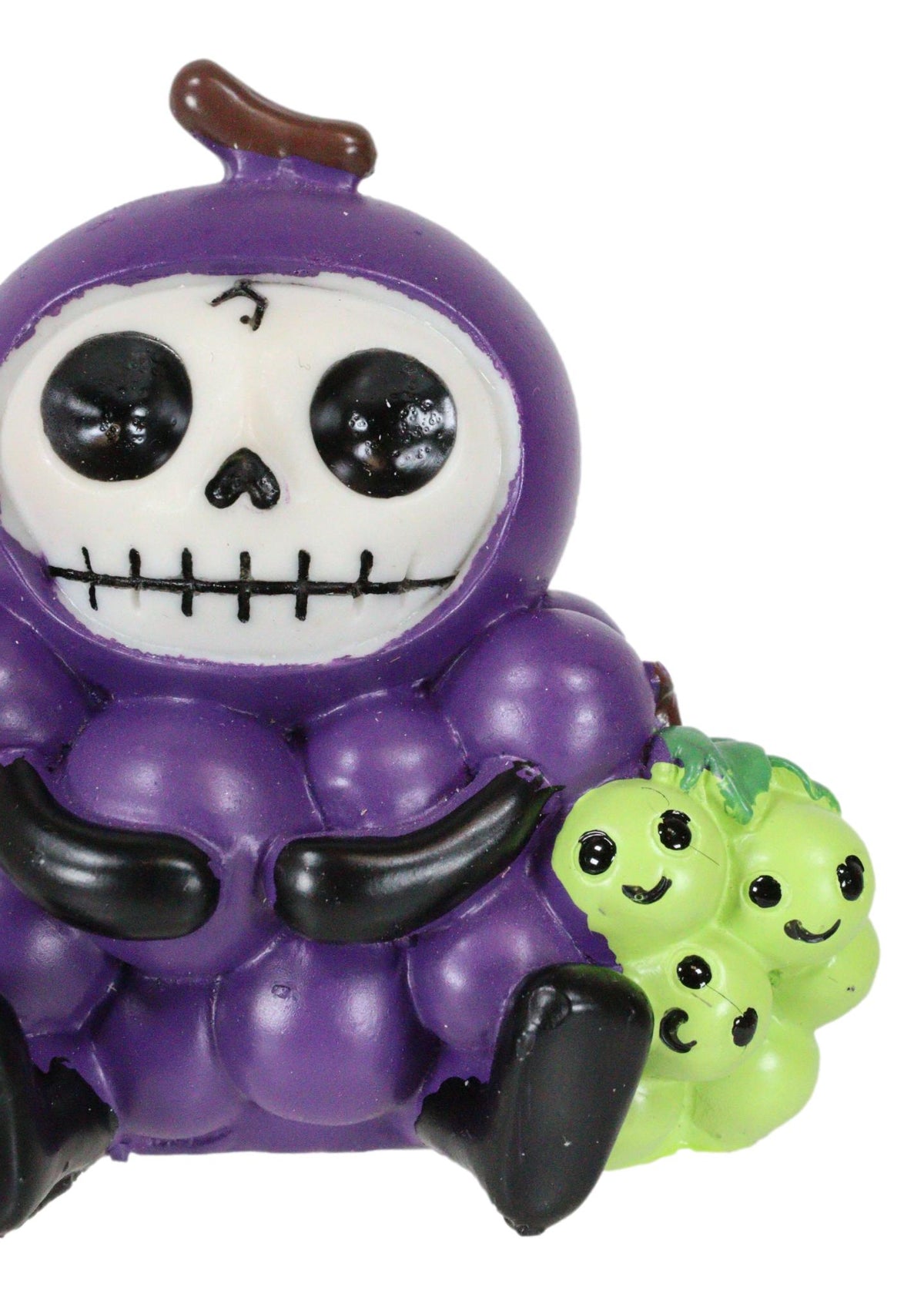 Furry Bones Fruity Purple and Green Grapes Bunch Skeleton Furrybones Figurine