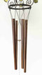 Contemporary Modern Spiral Design Resonant Copper Wind Chime Garden Patio