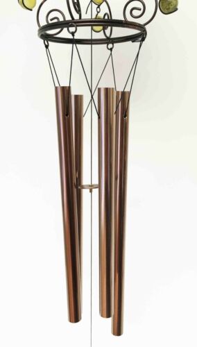 Contemporary Modern Spiral Design Resonant Copper Wind Chime Garden Patio