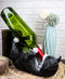 Ebros Feline Black and White Tuxedo Cat Wine Bottle Holder Caddy Figurine