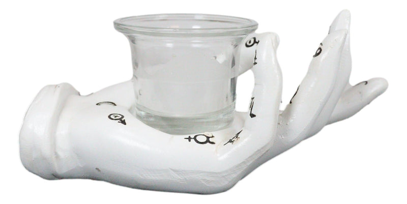 Psychic Fortune Teller Chirology Palmistry Hand Palm Votive Candle Holder Decor