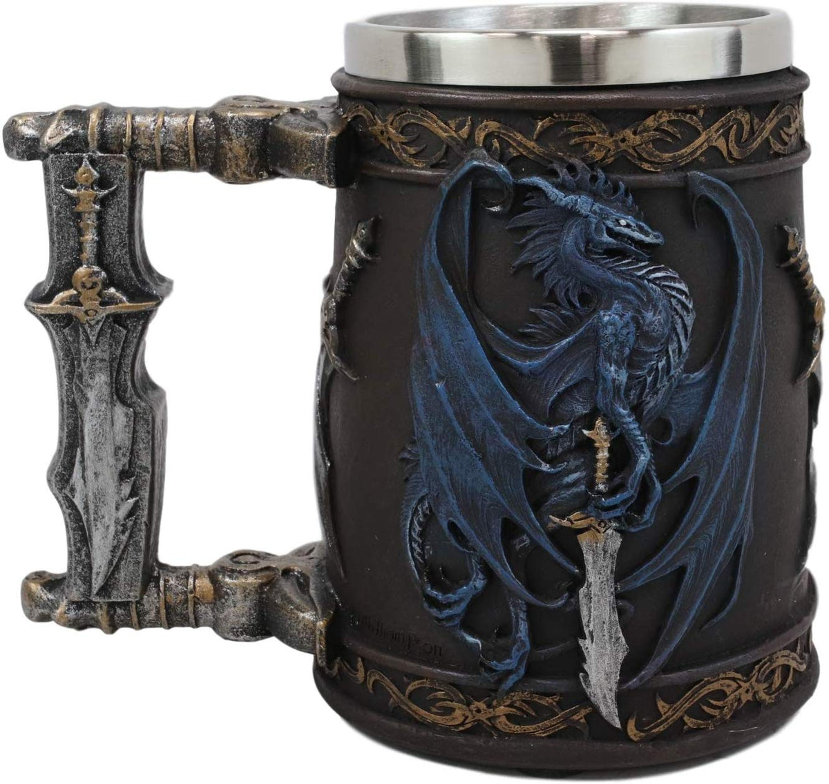 Ebros Ruth Thompson Dragon's Lair Storm Blade Drake 14oz Coffee Mug Tankard