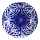 Pack Of 6 Modern White Blue Geometric Focus 12oz Rice Soup Sauce Meal Wide Bowls