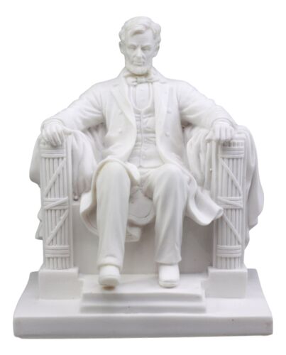 Seated Abraham Lincoln Figurine 5" Tall Lincoln Memorial Washington Sculpture - Ebros Gift