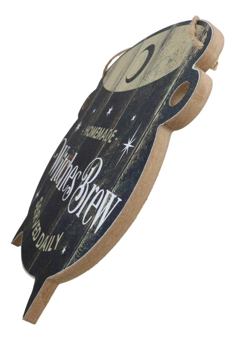 Homemade Witches Brew Served Daily MDF Wall Art Sign Plaque With Cauldron Shape