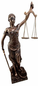 Ebros Large Greek Lady Goddess Of Justice La Justica Dike Bronzed Resin Figurine 18"H