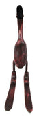 Balinese Wood Handicrafts "Bebek Angsa" Royal Maroon Red Skiing Duck Figurine