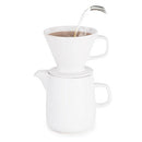 White Porcelain Coffee Maker Carafe Pot With Pour Over Dripper Filter Cup Set