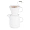 White Porcelain Coffee Maker Carafe Pot With Pour Over Dripper Filter Cup Set