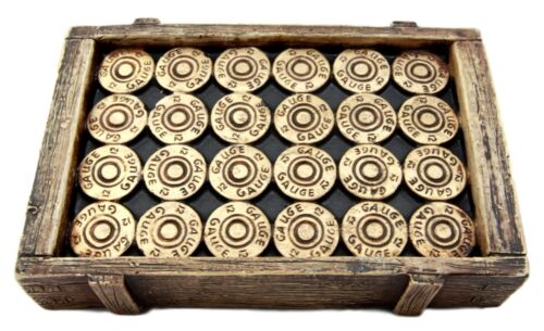 Ebros Shotgun Shells Ammo Crate Hunting Outdoor Lovers Soap Dish Holder 5"L