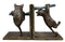 Ebros Gift Adorable Feline Cat Kittens Climbing Branch Aluminum Decorative Bookends Figurine Set of 2