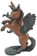 Ebros Fantasy Fairy Tale Pegasus Horse Figurine Shelf Decor (Brown Beauty Clair)