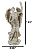 Ebros Archangel Saint Uriel Statue 5"H Light And Fire Of God Patron of Confirmation