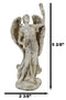 Ebros Archangel Saint Uriel Statue 5"H Light And Fire Of God Patron of Confirmation