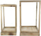 Ebros Set of 2 Large Rustic Clear Glass Display Boxes with Natural Wood Frames