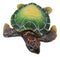 Nautical Ocean Green Hues Giant Sea Turtle Swimming Decorative Figurine Tortoise