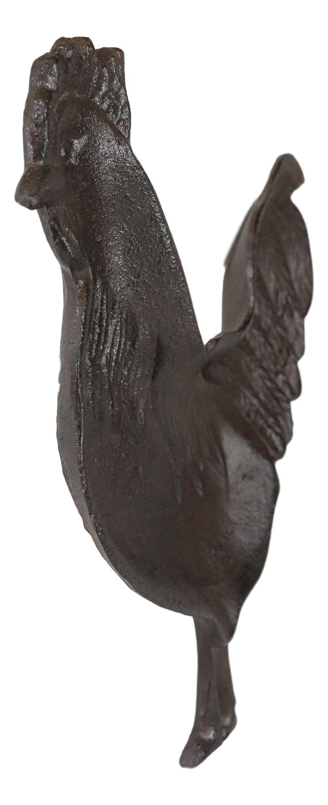 Ebros 7.5"W Rustic Country Farm Rooster Chicken Cast Iron Jewelry Coins Keys Tray Dish