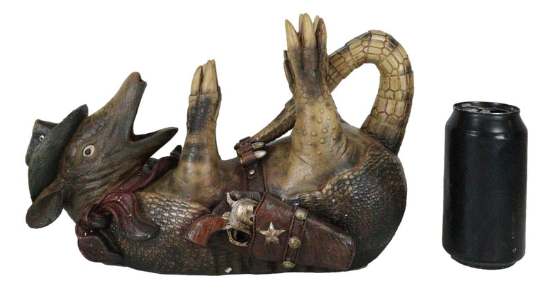 Coiled Tipsy Drunk Armored Cowboy Sheriff Armadillo Booze Guzzler Wine Holder