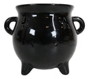 Wicca Witchcraft Pentagrams Black Cauldron Essential Oil Warmer Candle Holder