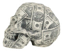 Fortune Lottery Benjamin Franklins Bank C-Note Money Bill Prints Skull Figurine