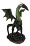 Fantasy Green Chested Celestial Midnight Dragon Black Ghost Small Figurine