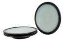 Pack Of 3 Ceramic Zen Blue Tao Swirl Dinner Lunch Entree Salad Plates 10.25"D