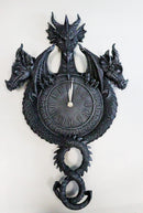 Large Gothic Spiral Serpent Triple Dragon Overlords Time Sentinels Wall Clock