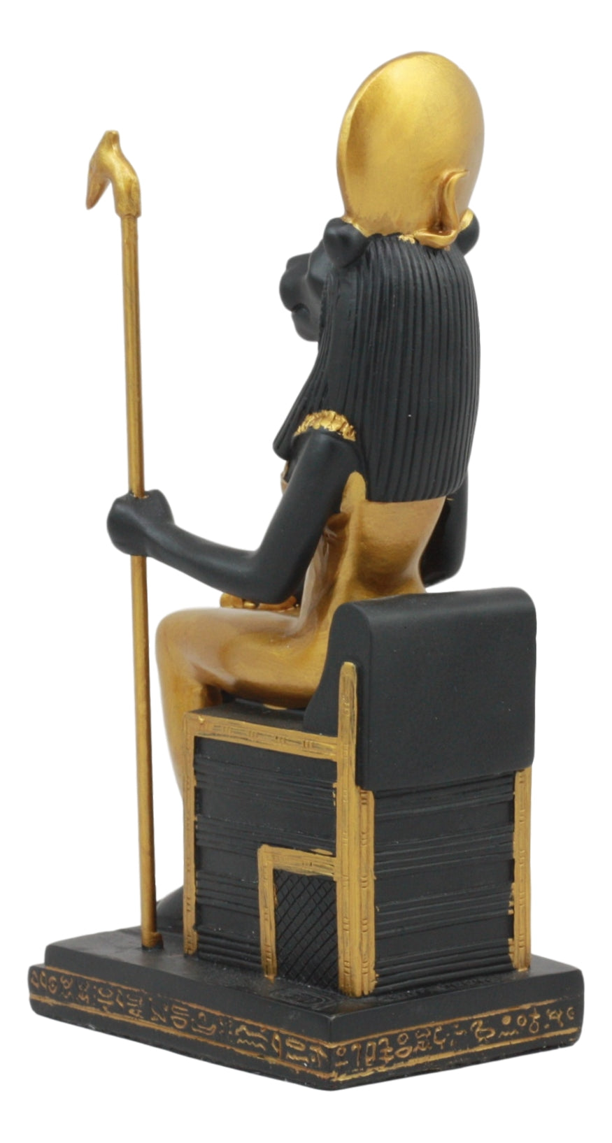 Ebros Classical Egyptian Gods and Goddesses Seated On Throne Statue Gods of Egypt Ruler of Mankind Decorative Figurine … (Sekhmet Gof of War) - Ebros Gift