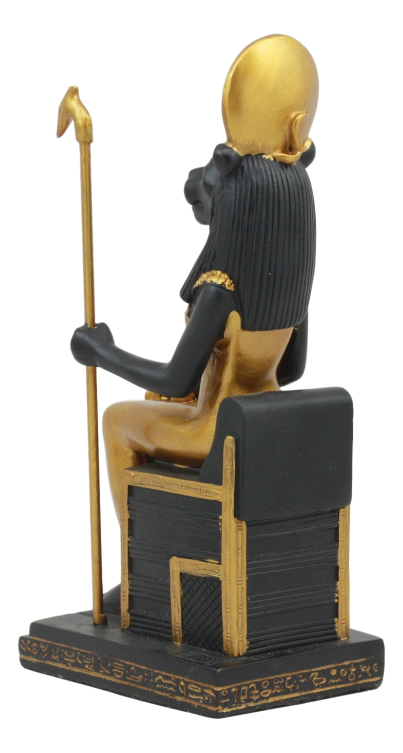 Ebros Classical Egyptian Gods and Goddesses Seated On Throne Statue Gods of Egypt Ruler of Mankind Decorative Figurine … (Sekhmet Gof of War)