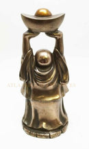 Ebros Small Lucky Buddha with Fortune Golden Nugget Sculpture Bodhisattva Statue
