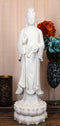 Large 29"H Feng Shui Goddess Guanyin Kuan Yin With Jar Standing on Lotus Statue