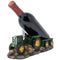 Vintage Old Fashioned Green Harvest Farm Tractor With Trailer Wine Holder 11"L