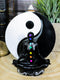 Chakra Yoga Avatar With Black And White Yin Yang Backflow Incense Cone Holder