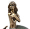 Ebros Gift Coastal Shy Nude Mermaid Maiden Sitting On Coral Decorative Figurine 5.75" H