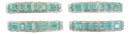 Set Of 4 Southwestern Turquoise Rocks Braided Ropes Cabinet Bar Pulls 6.5"L