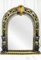 Large Egyptian Uraeus Cobra With 2 Scarab Bastet Cats Wall Decor Mirror Plaque