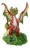 Ebros Fantasy Green Thumb Exotic Dragonfruit Dragon Statue Fairy Garden Collectible