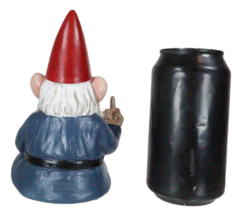 Rude Old Mr Gnome Dwarf Flipping The Bird Ledge Shelf Mantle Sitter Figurine