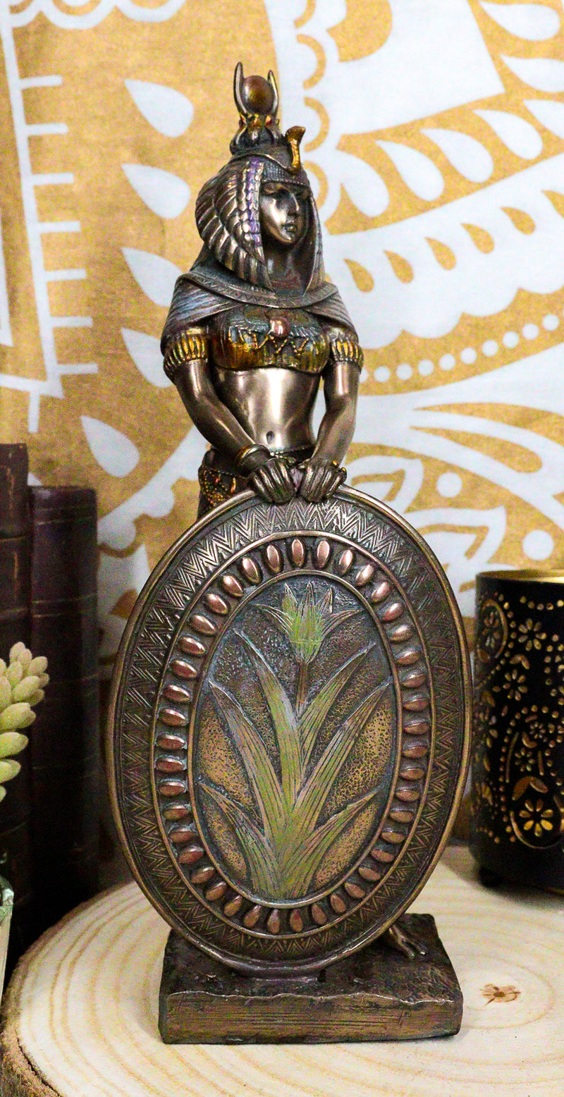 Ebros Standing Isis Statue Egyptian Goddess Bronze Finish Figurine