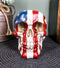 Ebros Patriotic US American Flag Star Spangled Banner Skull Decorative Figurine 5.5"Long Macabre Collectible Statue Historical Pride And Prejudice Freedom Decor of Skulls or Halloween Themed Sculpture
