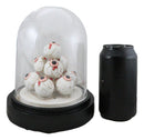 Occult Wicca Witchcraft Eyeballs Mound of Eyes In LED Light Cloche Glass Dome