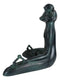 Ebros Verdi Aluminum Meditating Yoga Frog Garden Statue 11.5"H Inner Peace
