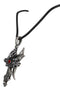 Medieval Gothic Dragon Serpent Excalibur Cross Pewter Pendant Necklace Jewelry