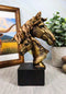 Ebros Gift 6" Tall Western Horse and Foal Head Bust Figurine with Black Pedestal