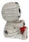 Ebros Furrybones Mummy Sarcophagus with Red Teddy Bear & Spiders Figurine 2.75"H