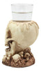 Gothic Ossuary Graveyard Melting Skull Shot Glass Holder Figurine 5"Tall Liquor