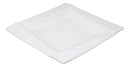Ebros Pack Of 6 Kitchen Dining Modern Contemporary Design White Porcelain Square Plates Rhombus Well (7" Bread Appetizer Salad Dessert Side Plate Style)
